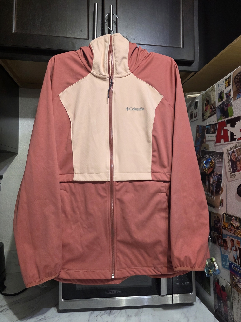 Columbia Women's Softshell Jacket - Dusty Rose & Cream Ladies Plus Size  1XL